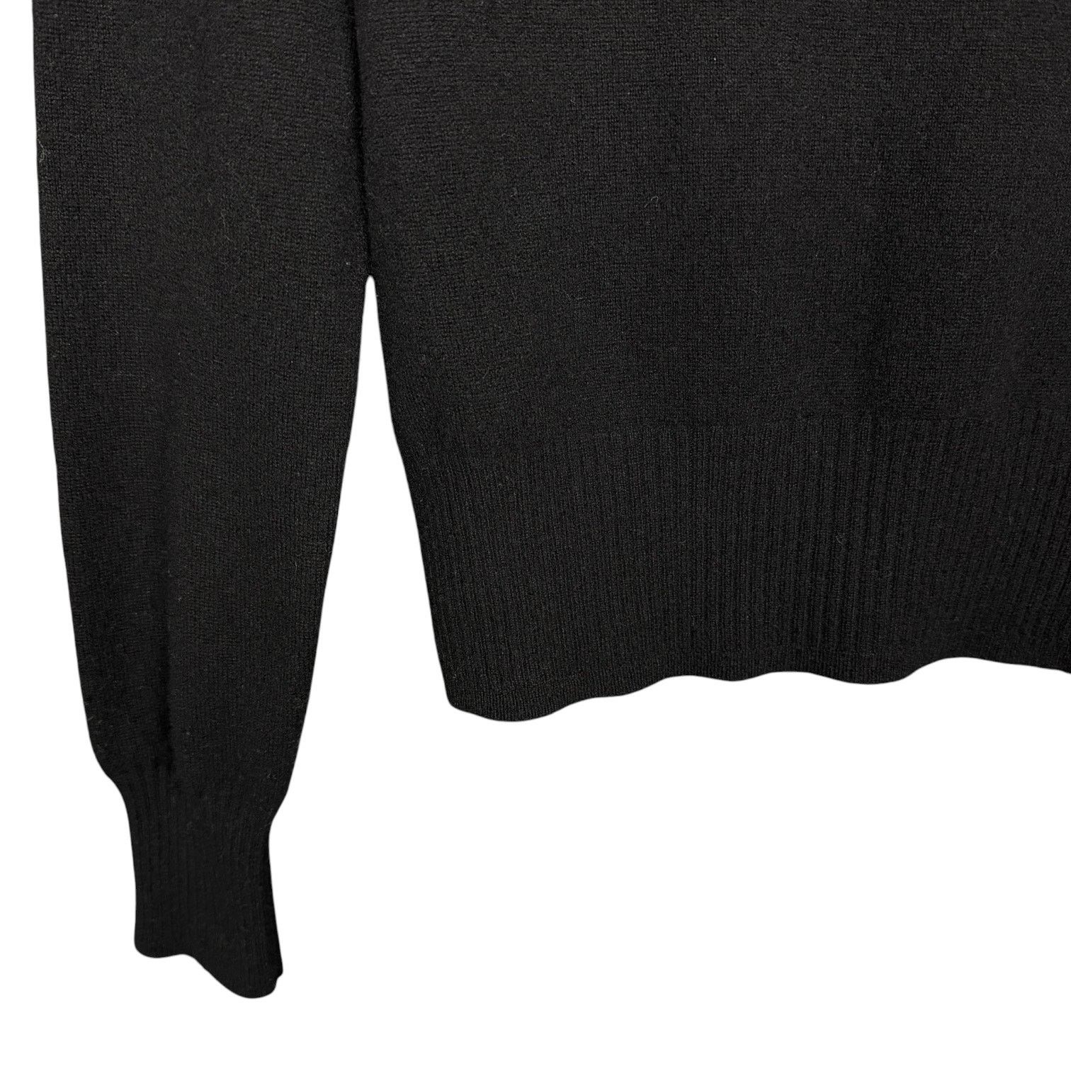 J.Crew J Crew Cropped Fit Luxury Women's M Black Cashmere Sweater Size M / US 6-8 / IT 42-44 - 6 Thumbnail