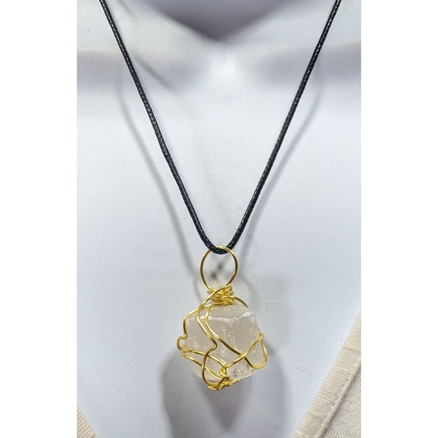 Other Handmade Wire Wrapped Raw Stone Pendant Necklace Size ONE SIZE - 4 Thumbnail