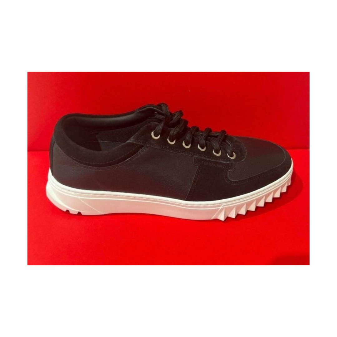 Salvatore Ferragamo o1s1rm0924 Scuby Low-Top Sneakers in Black Size US 12.5 / EU 45-46 - 1 Preview