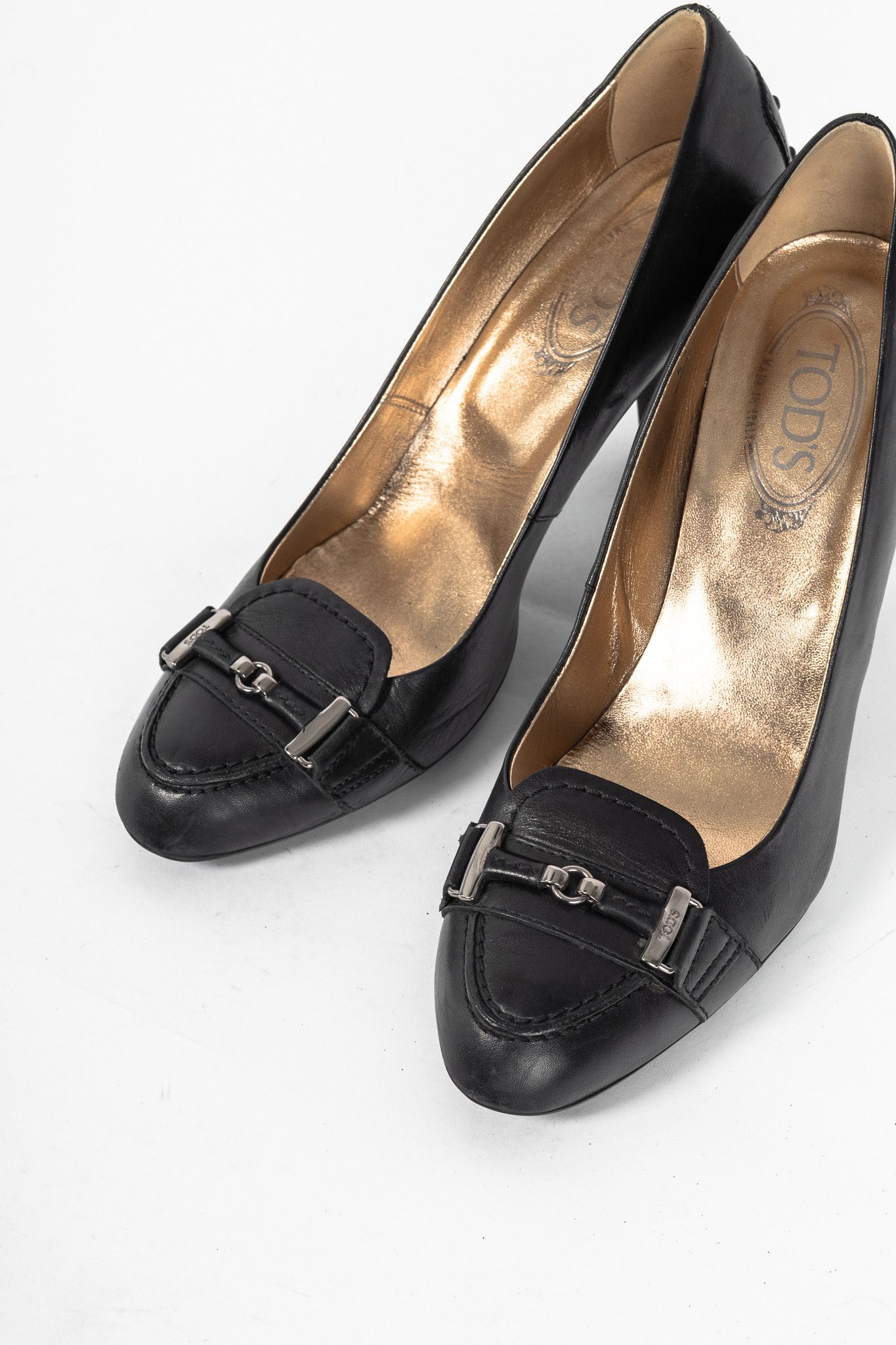Tod's Tod’s Black Leather Horsebit Pumps Size US 10.5 / IT 40.5 - 6 Thumbnail