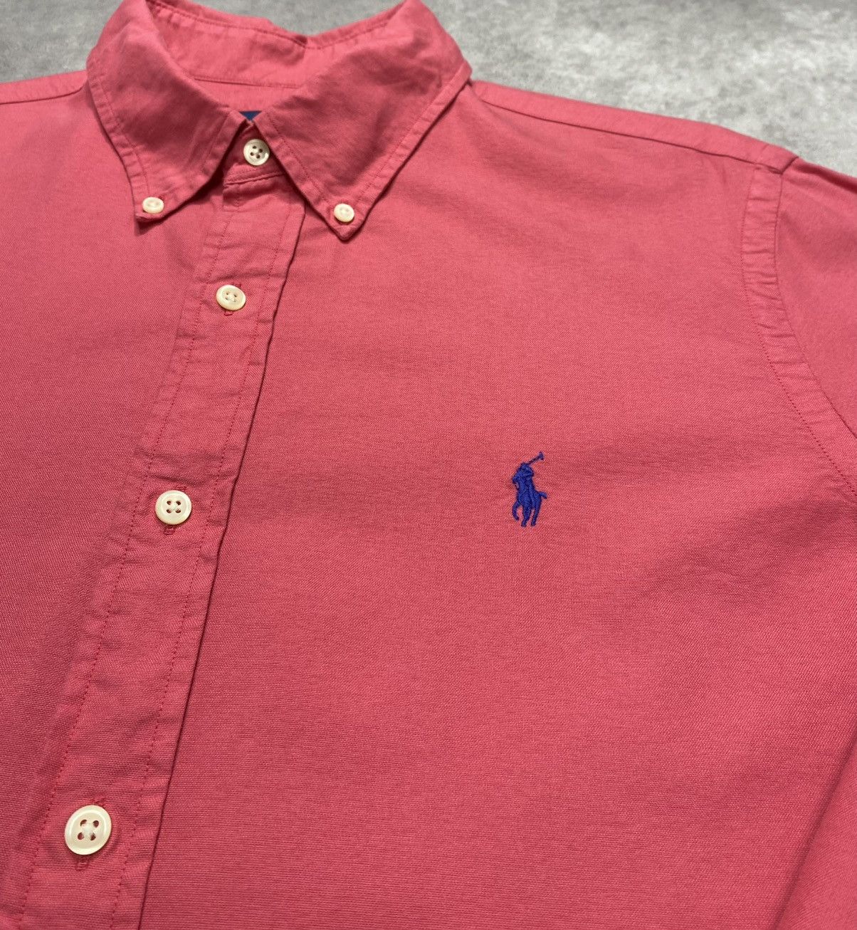 Polo Ralph Lauren Vintage Polo Ralph Lauren Classic Fit Pink Oxford Shirt Size US L / EU 52-54 / 3 - 2 Thumbnail