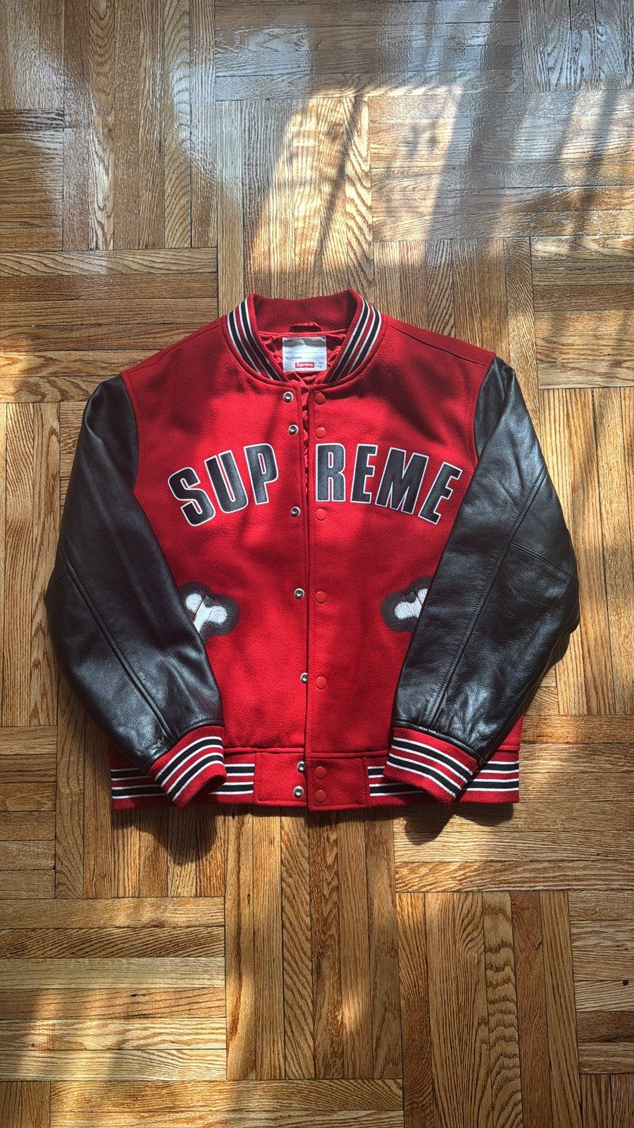 Men's Supreme Leather Jackets | Grailed