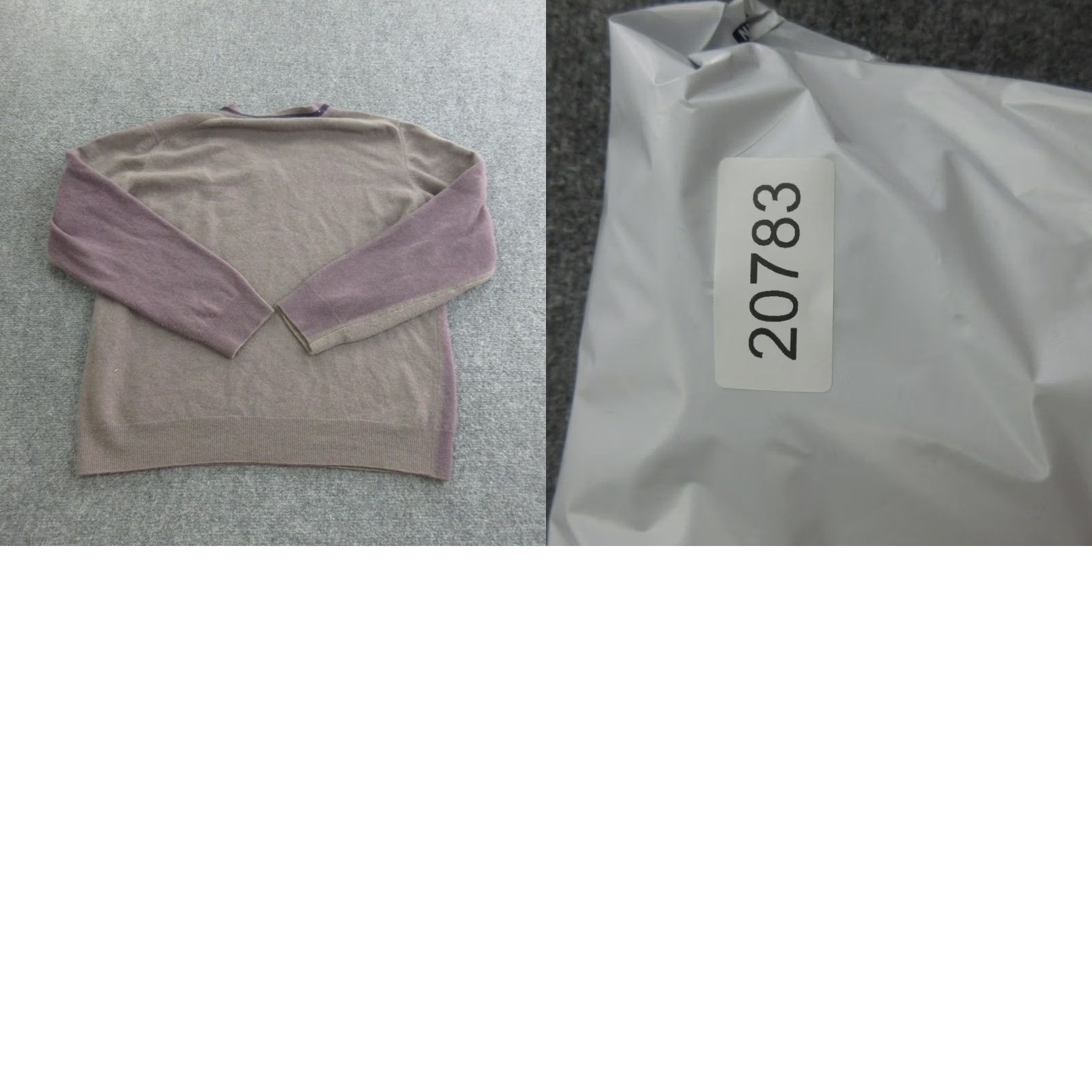 Altea Altea Sweater Mens L Purple Brown 100% Wool V-Neck Colorblock Knit Pullover Size US L / EU 52-54 / 3 - 8 Thumbnail