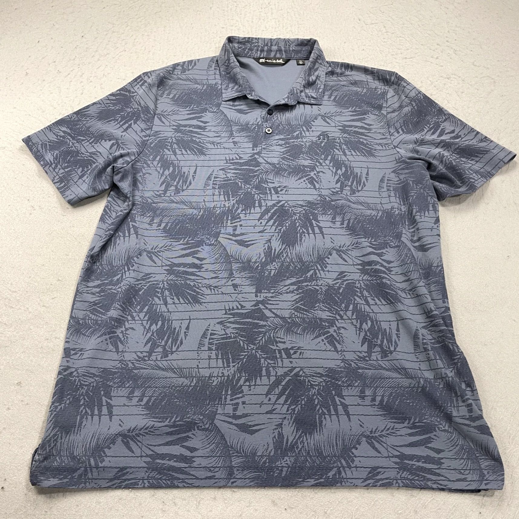 TravisMathew Travis Mathew Polo Shirt Mens 2XL XXL Blue Floral Leaf Golf AOP Pique Shirt Adult 2XL Blue Floral Leaf Golf Polo Mens Size US XXL / EU 58 / 5 - 2 Thumbnail