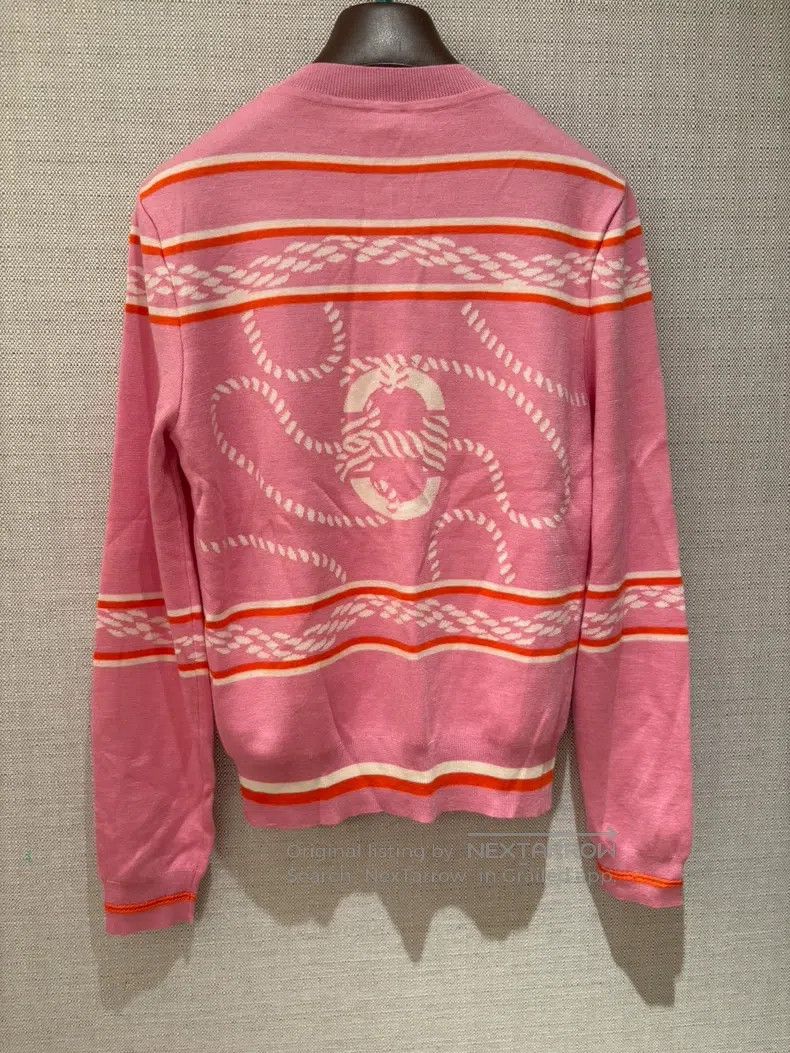 Hermes Hermes Pink knitted cardigan, classic striped design Size XXS / US 00 / IT 34 - 5 Thumbnail