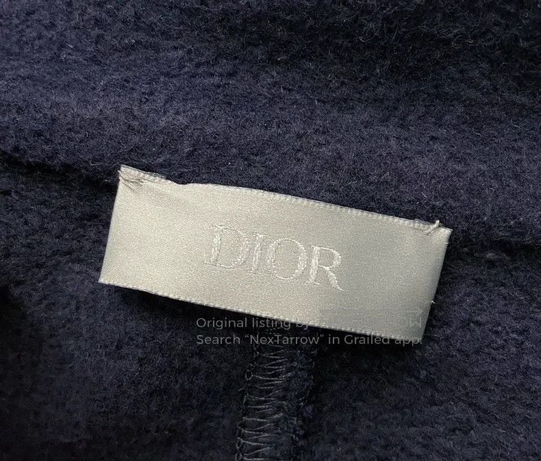Dior Dior Dark blue embroidered half-zip sweatshirt Size US L / EU 52-54 / 3 - 6 Thumbnail