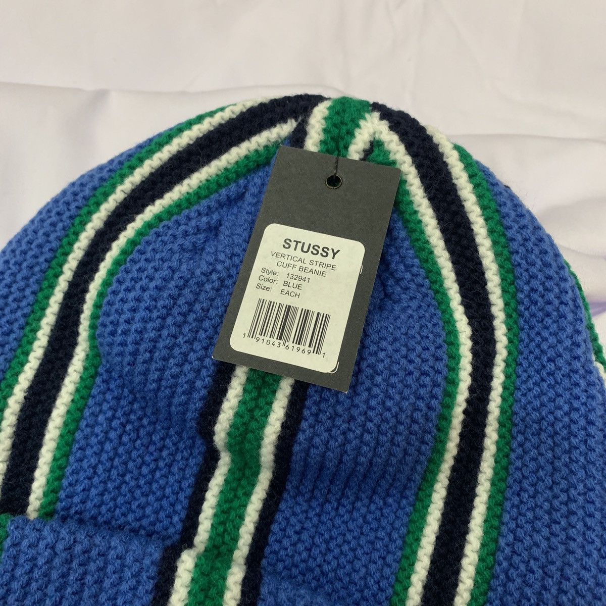 Stussy × Vintage Stussy Vertical Stripe Cuff Beanie Size ONE SIZE - 2 Thumbnail