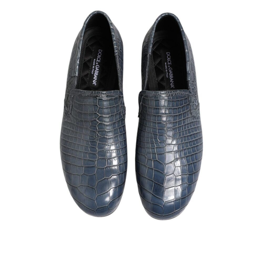 Dolce & Gabbana Dolce & Gabbana Blue Exotic Leather Slip On Loafers Men Dres Size US 9 / EU 42 - 3 Thumbnail