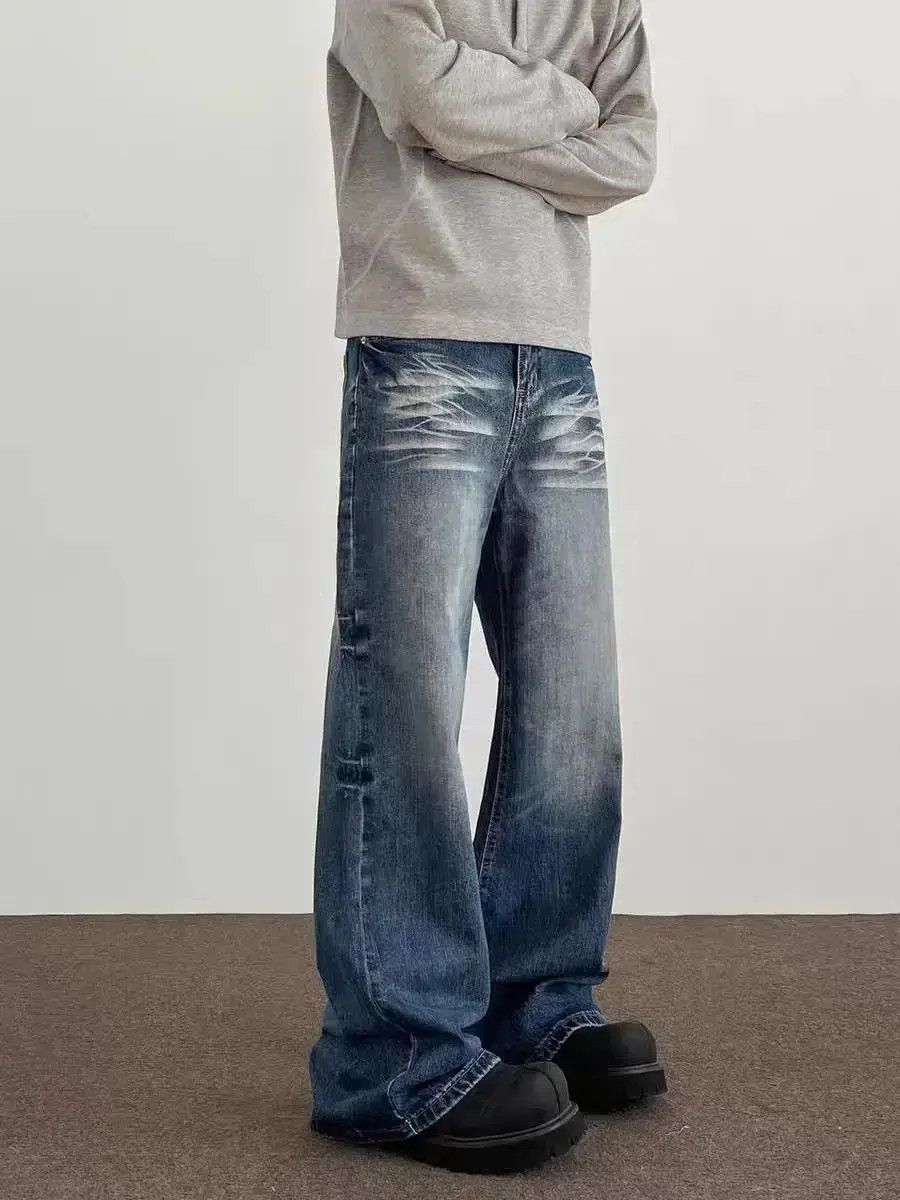 Japanese Brand High street style washed and distressed micro flared jeans Size US 32 / EU 48 - 1 Thumbnail