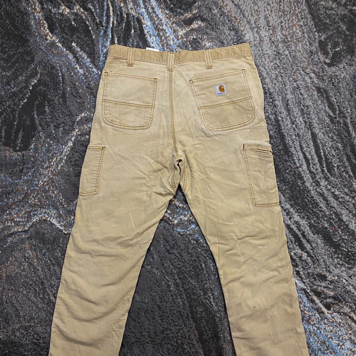 image of Vintage Carhartt Double Knee Duck Canvas Distressed Workpant in Brown, Men's (Size 34)