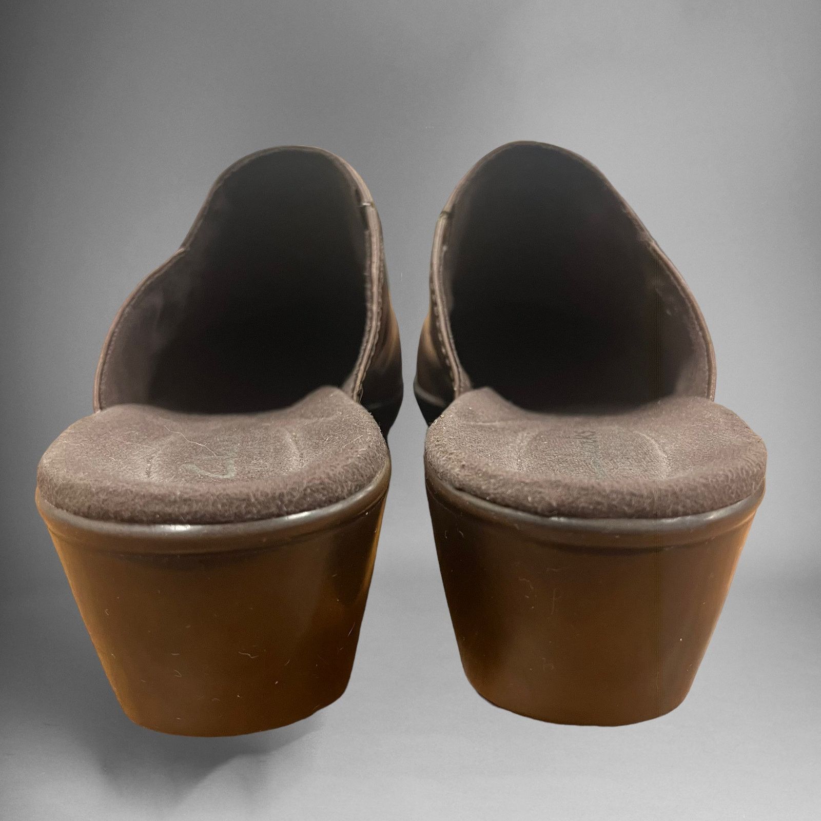 Clarks Clarks Brown Leather Slip On Clogs Size 8M Workwear Size US 8 / IT 38 - 3 Thumbnail