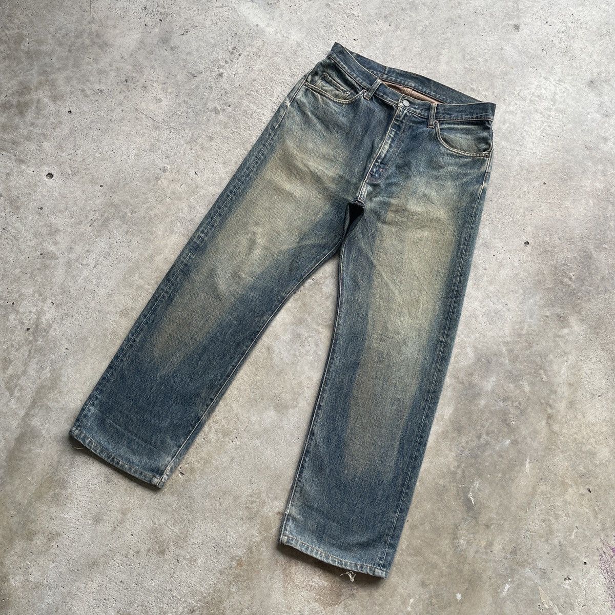 Japanese Brand × Jean Vintage Japan Rusty Jeans Faded Denim Pants W31x28.5 Size US 31 - 2 Thumbnail