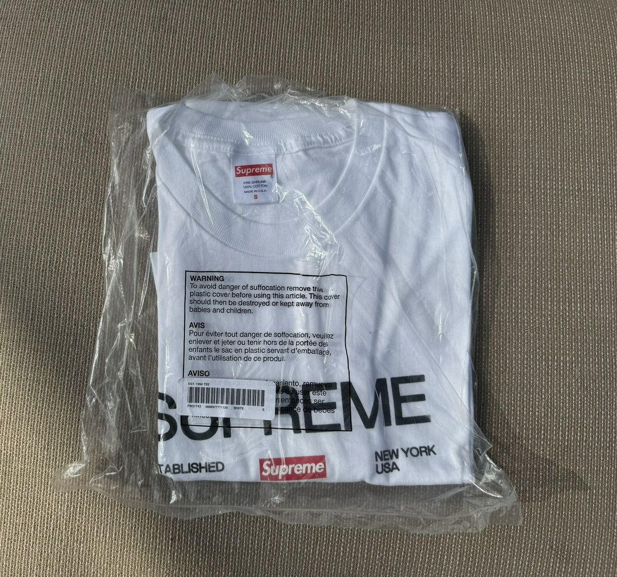Supreme Supreme Est. 1994 Tee Size US S / EU 44-46 / 1 - 1 Thumbnail