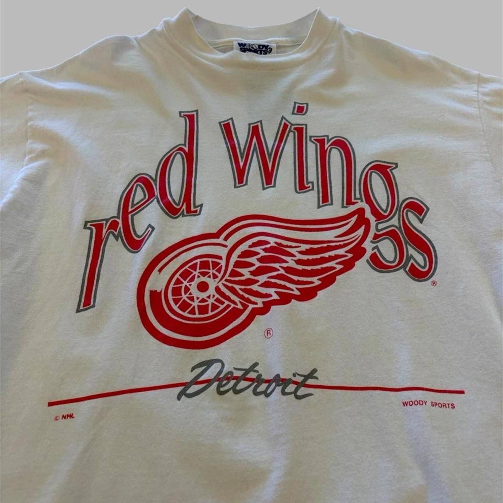 Vintage 90s Detroit Red Wings Tee Size US L / EU 52-54 / 3 - 2 Thumbnail