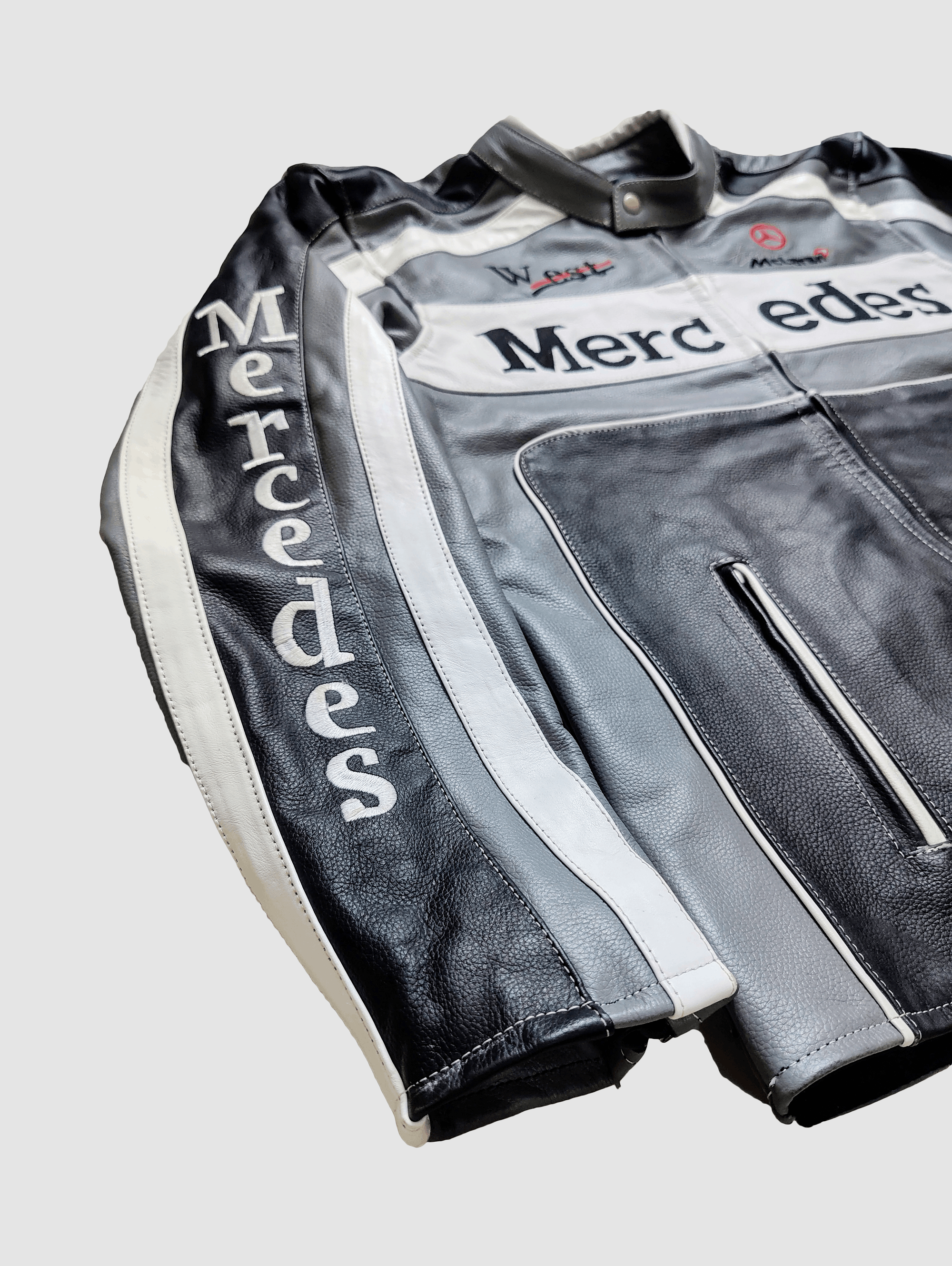Mercedes-Benz 🔥 Mercedes X Mclaren 🔥 RACING LEATHER JACKET STREETWEAR Size US M / EU 48-50 / 2 - 4 Thumbnail