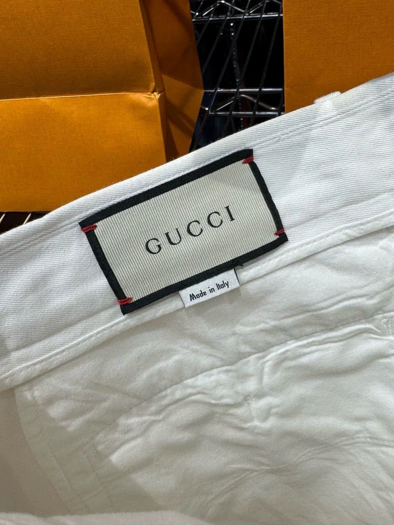 Gucci Gucci Koi Good Luck Embroidered White Shorts Size US 32 / EU 48 - 4 Thumbnail