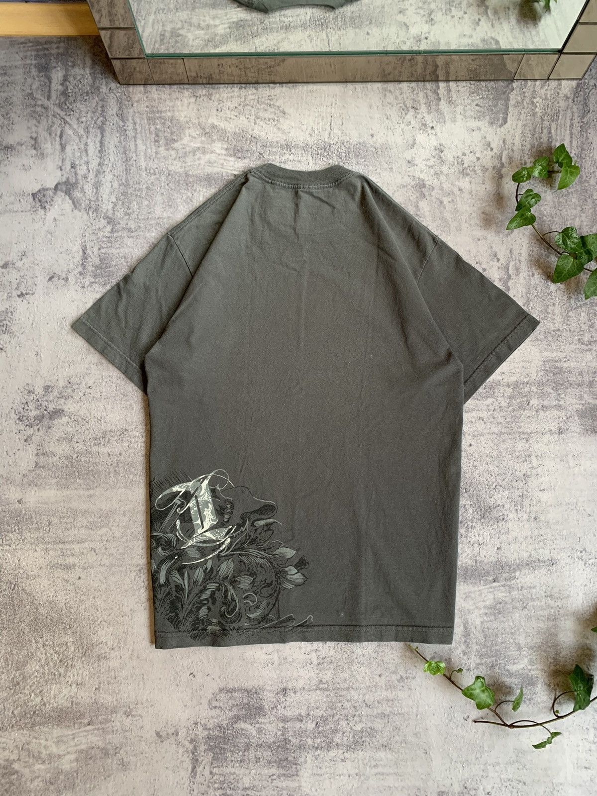 Vintage Infamous Grey Graphic Skull Cotton T-Shirt Men's L Size US L / EU 52-54 / 3 - 2 Thumbnail