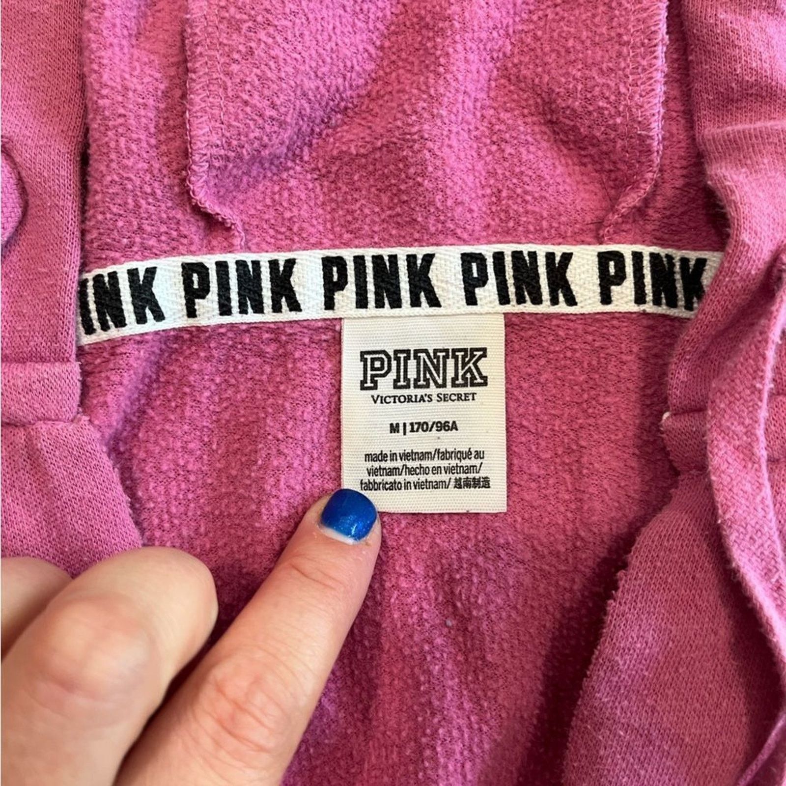 Vintage Victoria’s Secret PINK Pullover Hoodie Medium Size M / US 6-8 / IT 42-44 - 6 Thumbnail