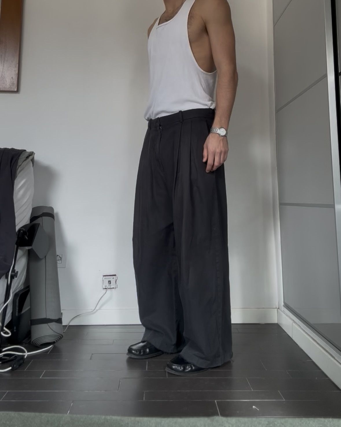 Japanese Brand Japanese Style COS Pleated Wide-Leg Loose Trousers Size US 32 / EU 48 - 4 Thumbnail