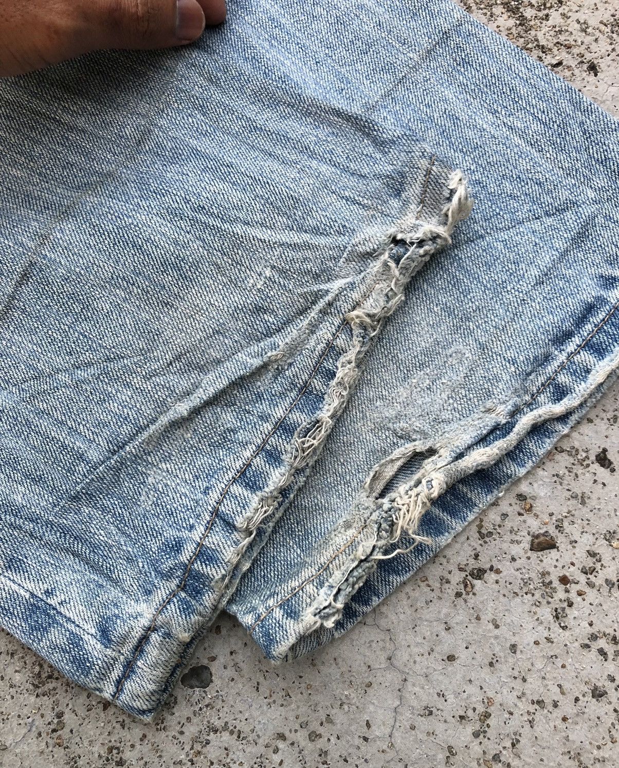 Japanese Brand FLARED⚡️⚡️ORIRIN JEANS DISTRESSED DENIM Size 28" / US 6 / IT 42 - 7 Thumbnail