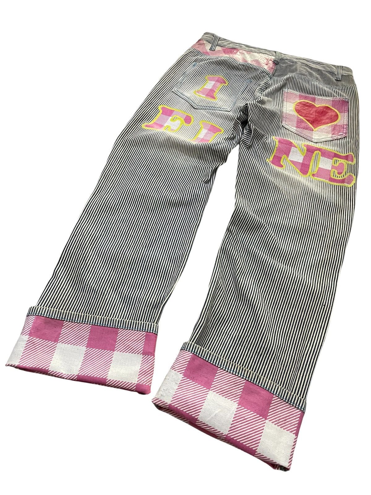 Hysteric Glamour Clone Devgru Hickory Stripe Love Surf Denim Pants Size US 34 / EU 50 - 3 Thumbnail