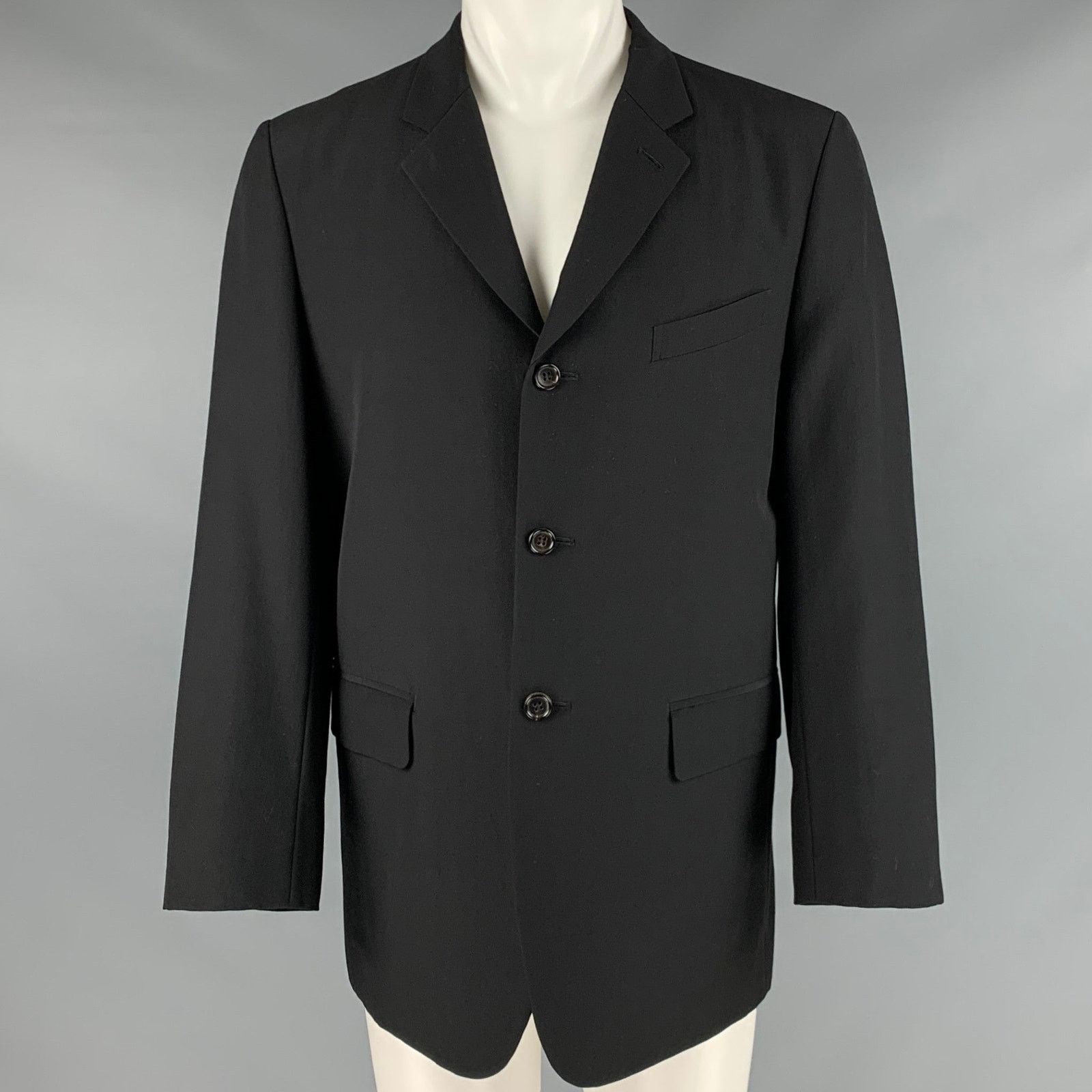 Comme des Garcons Homme Plus PLUS Size M Black Single breasted Coat Size US M / EU 48-50 / 2 - 1 Thumbnail