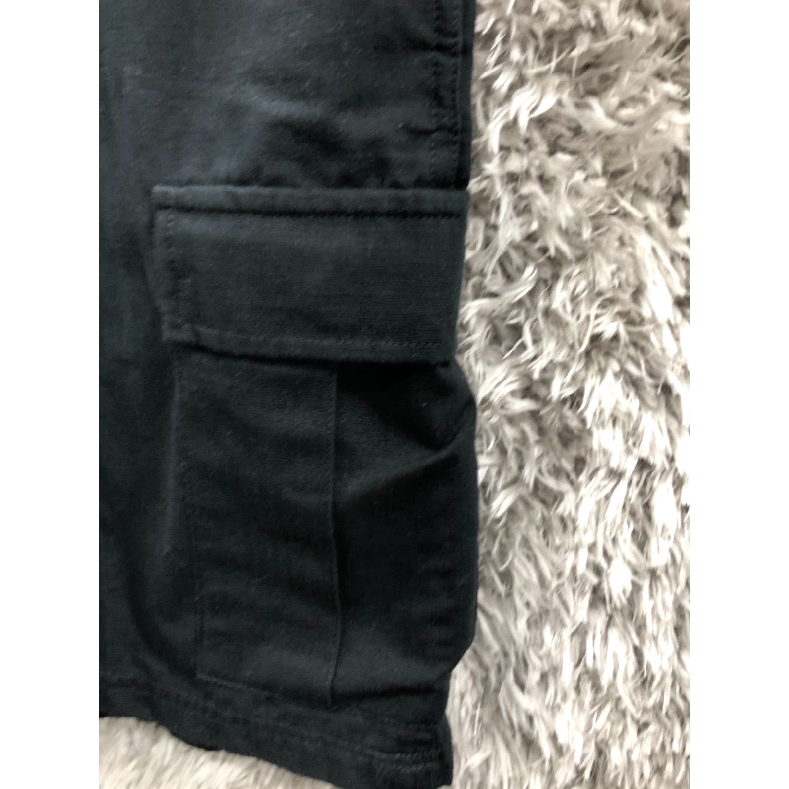 Vintage Pudala Cargo Shorts Mens Large Regular Mid Rise Dark Wash Black Cotton Blend 5-Pocket Cargo Style Logo Belt Loops Inseam 10 in Size US 33 - 4 Thumbnail
