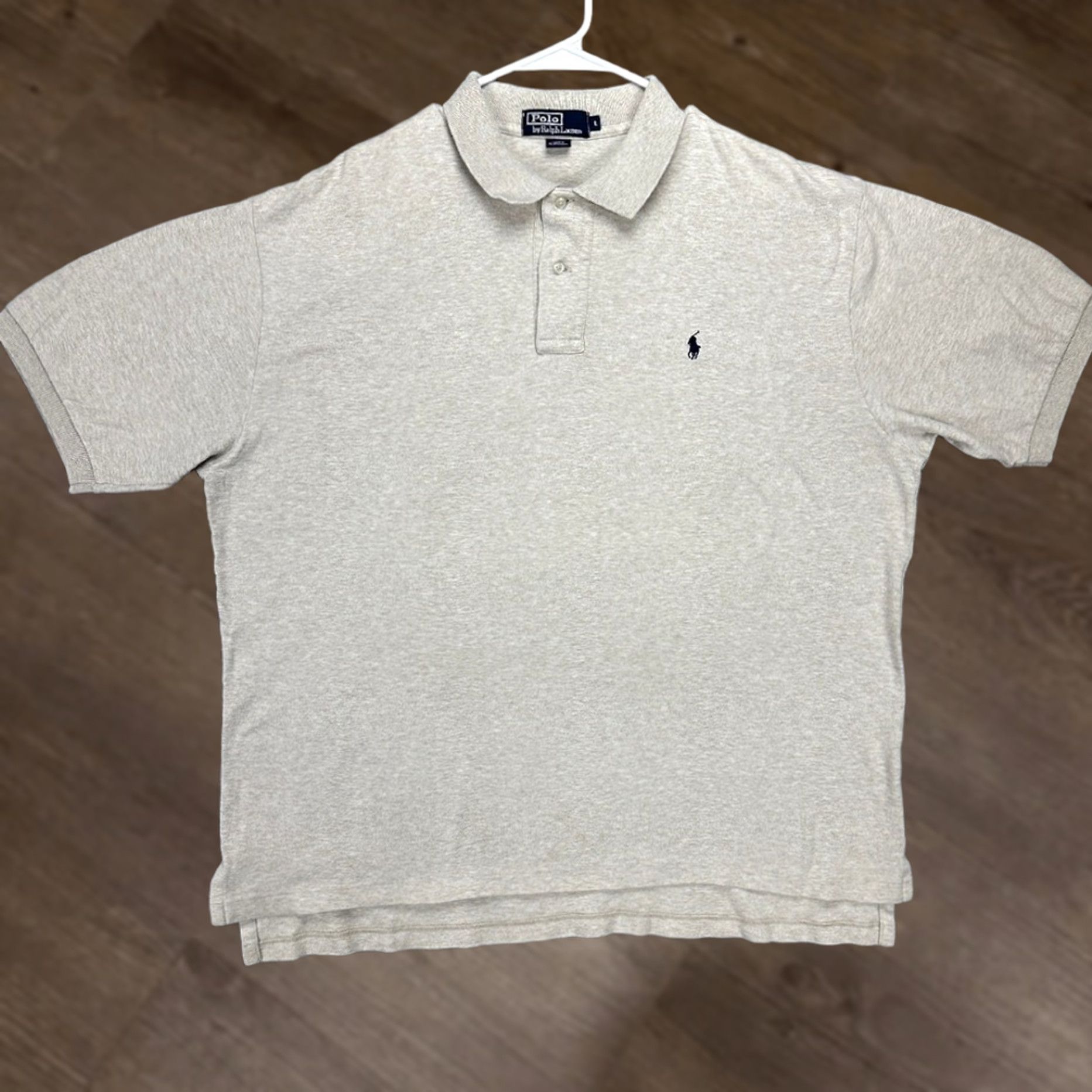 Polo Ralph Lauren VINTAGE Polo Ralph Lauren Polo Shirt Mens Large Beige 100% Cotton Pony Short Sleeve Rugby Size US L / EU 52-54 / 3 - 1 Thumbnail