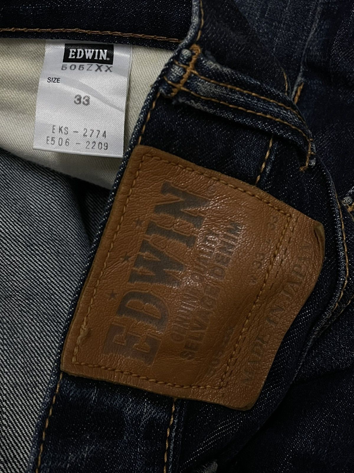 Edwin VINTAGE EDWIN 90S DESIGNER JAPAN OG SELVEDGE INDIGO DENIM Size US 34 / EU 50 - 18 Thumbnail