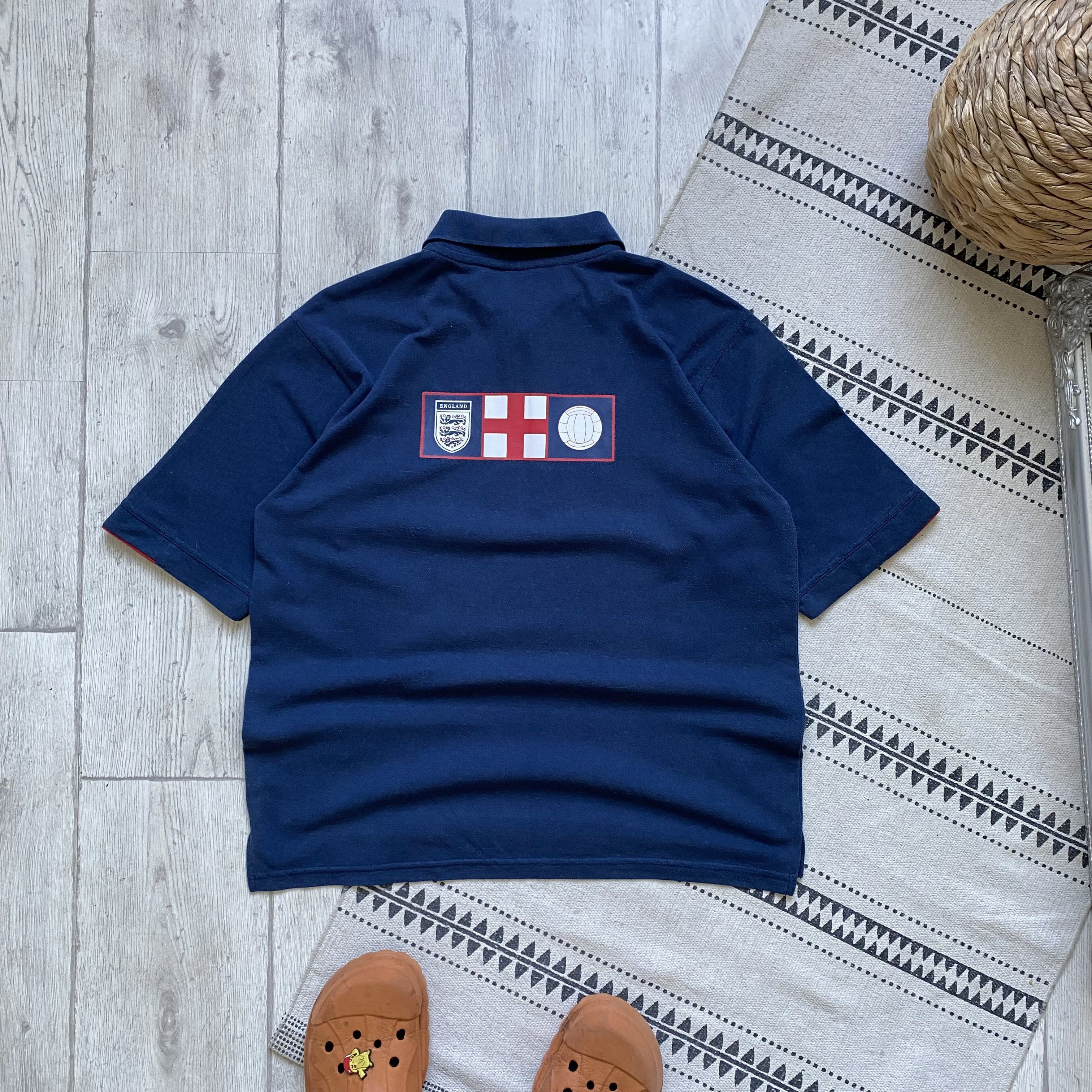 Umbro 🇬🇧 Vintage 90s England Polos Soccer Rugby Team ADMIRAL Size US S / EU 44-46 / 1 - 8 Thumbnail