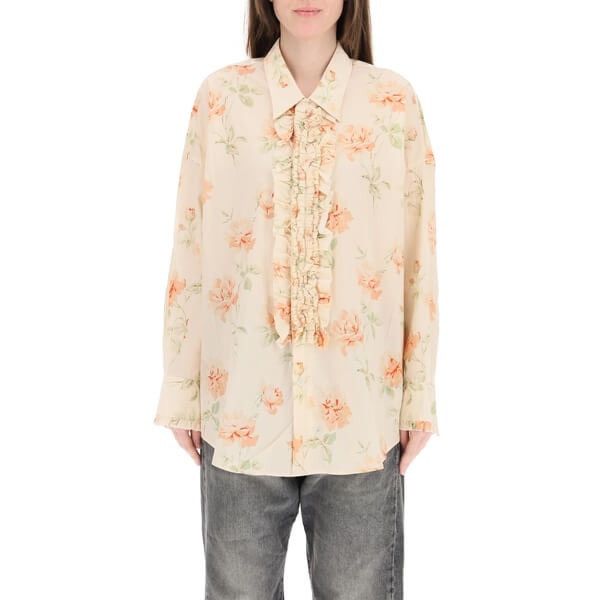 Drop neck tuxedo shirt. Large