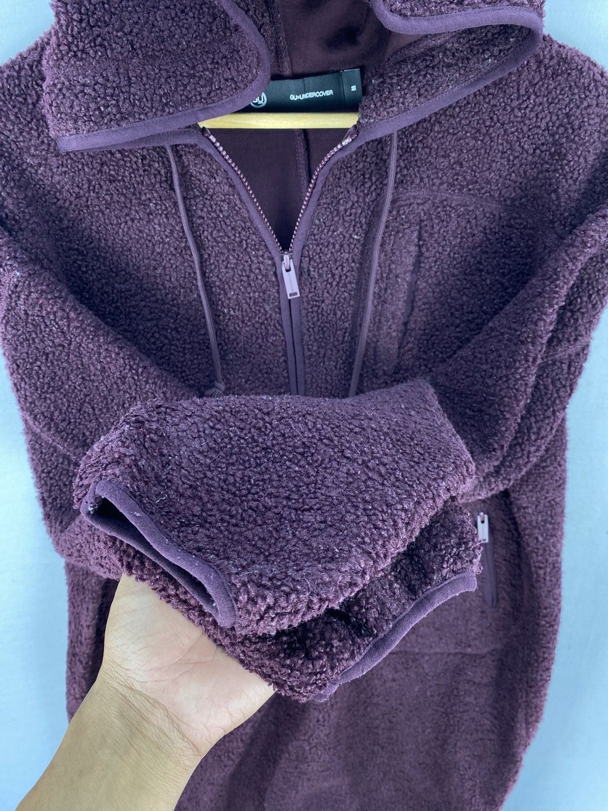 GU GU X Undercover Sherpa Hoodie Parka Jacket Size US L / EU 52-54 / 3 - 9 Thumbnail