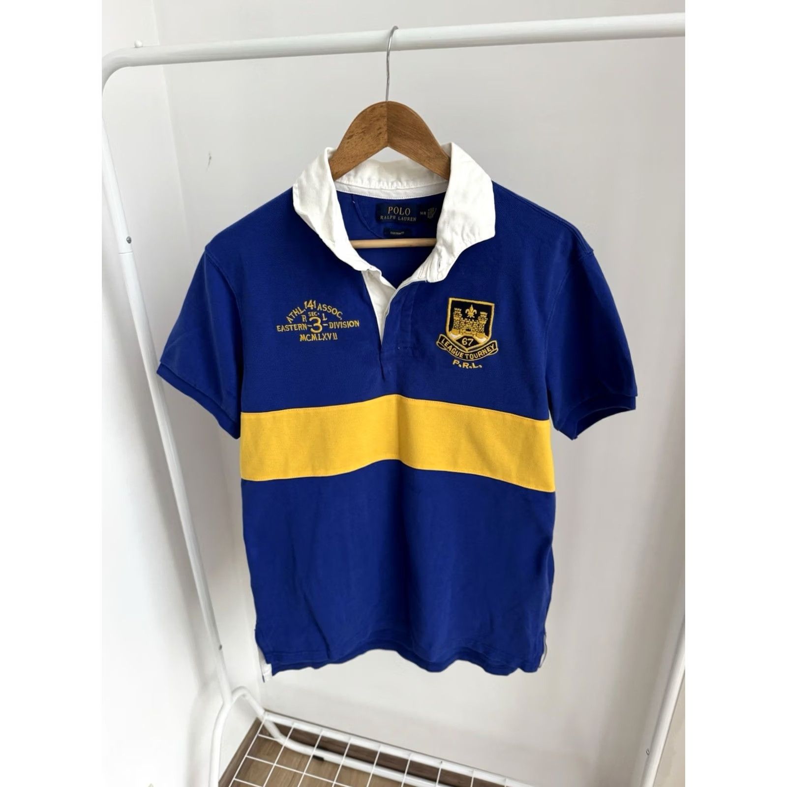 Polo Ralph Lauren VINTAGE Polo Ralph Lauren League Tourney Polo T Shirt M Men Blue Polo Shirt Size US M / EU 48-50 / 2 - 3 Thumbnail