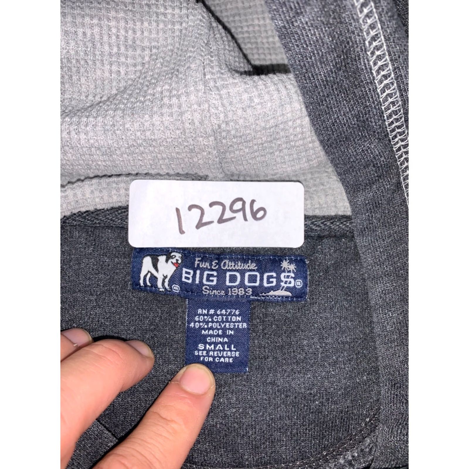 Big Dogs VINTAGE Big Dogs Hoodie Mens S Gray Pullover Hooded Logo Casual Y2K 12296 Size US S / EU 44-46 / 1 - 2 Thumbnail
