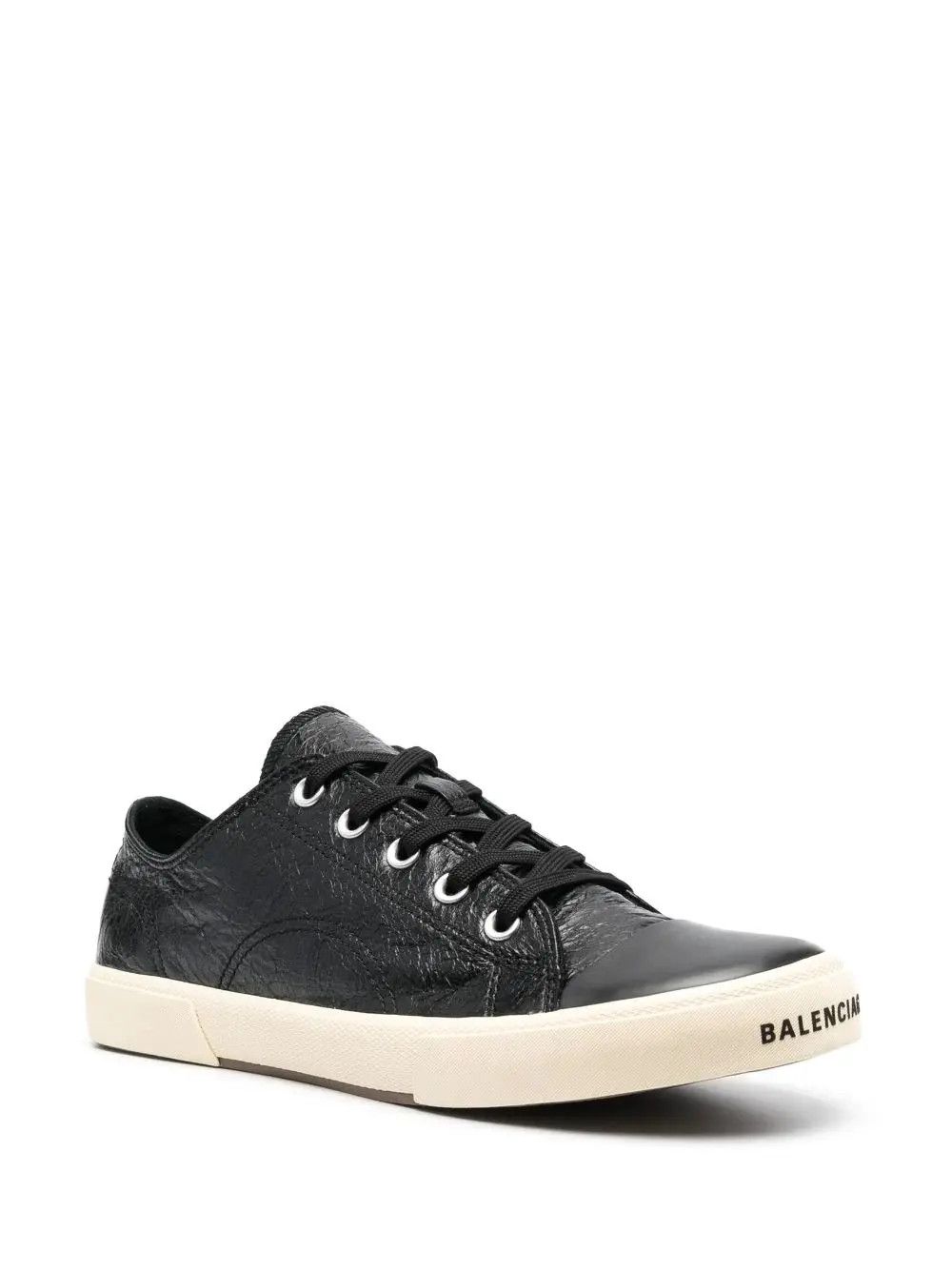 Balenciaga o1srvl11e0325 Paris Low Top Sneakers in Black Size US 11 / IT 41 - 4 Thumbnail