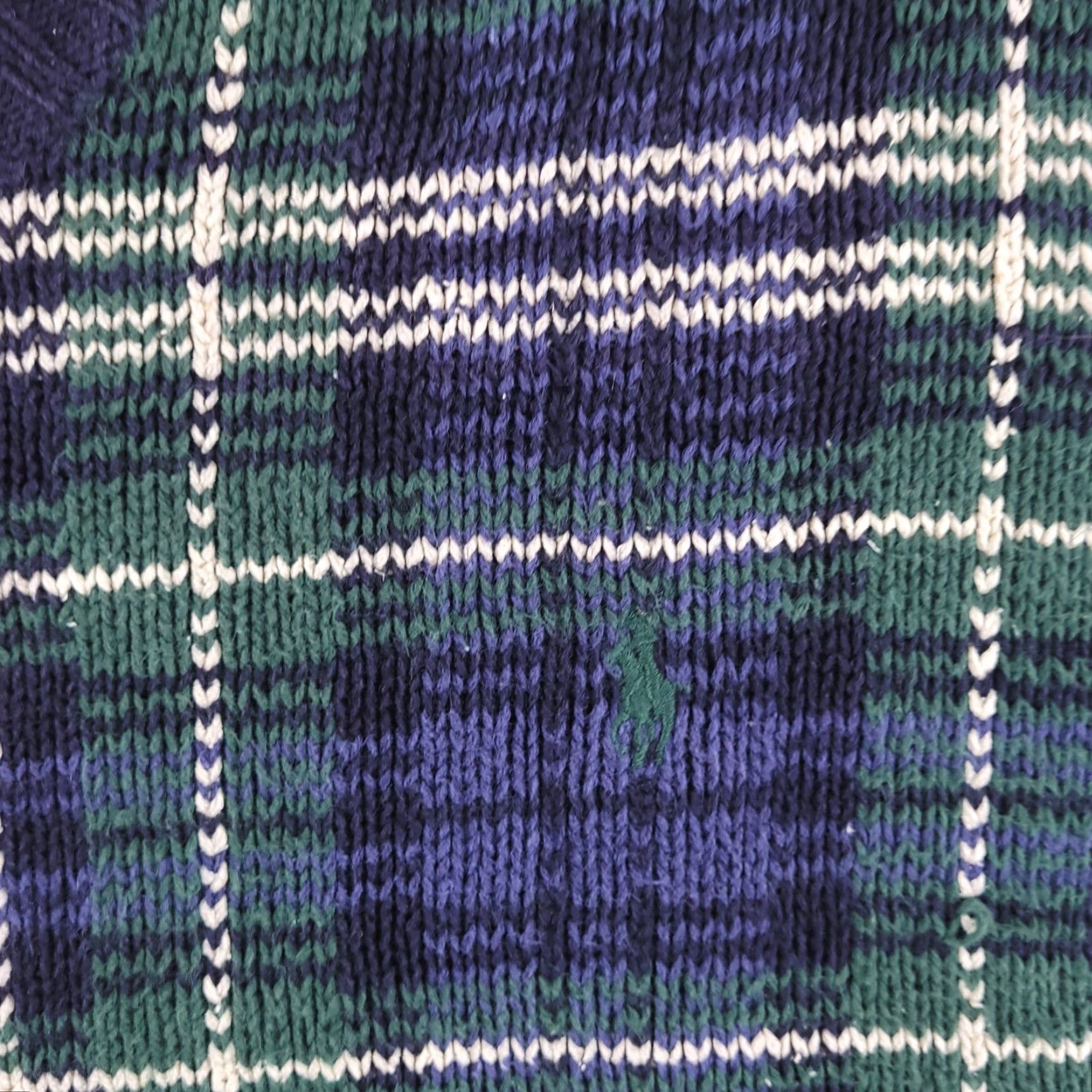 Polo Ralph Lauren VINTAGE Polo Ralph Lauren Vest Sweater Mens XL V-Neck Linen Green Checks Money Vintage Size US XL / EU 56 / 4 - 4 Thumbnail