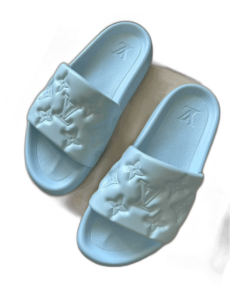 Louis Vuitton LV embossed slides size 43 Size US 15 / EU 48 - 1 Thumbnail