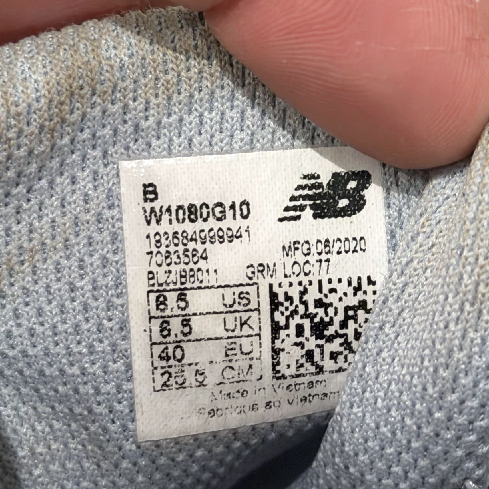 New Balance New Balance Fresh Foam 1080v10 Womens 8.5 Running Sneakers Gray Blue *DISTRESS* Size US 7 / IT 37 - 7 Thumbnail