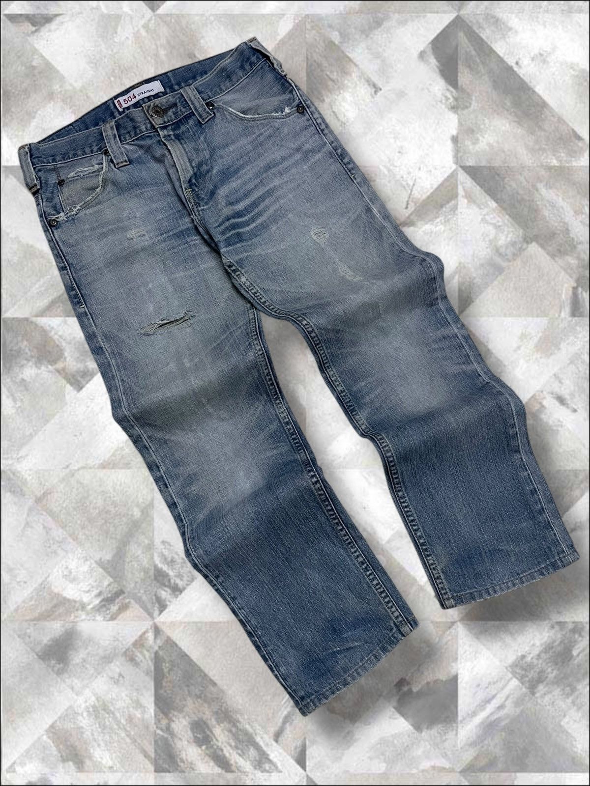 Levi's Vintage Clothing Vintage Og Designer Levis 504 Distressed Straight Denim Size US 30 / EU 46 - 2 Thumbnail