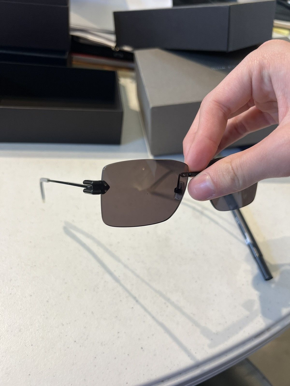 Bottega Veneta Bottega black boxy sunglasses Size ONE SIZE - 4 Thumbnail