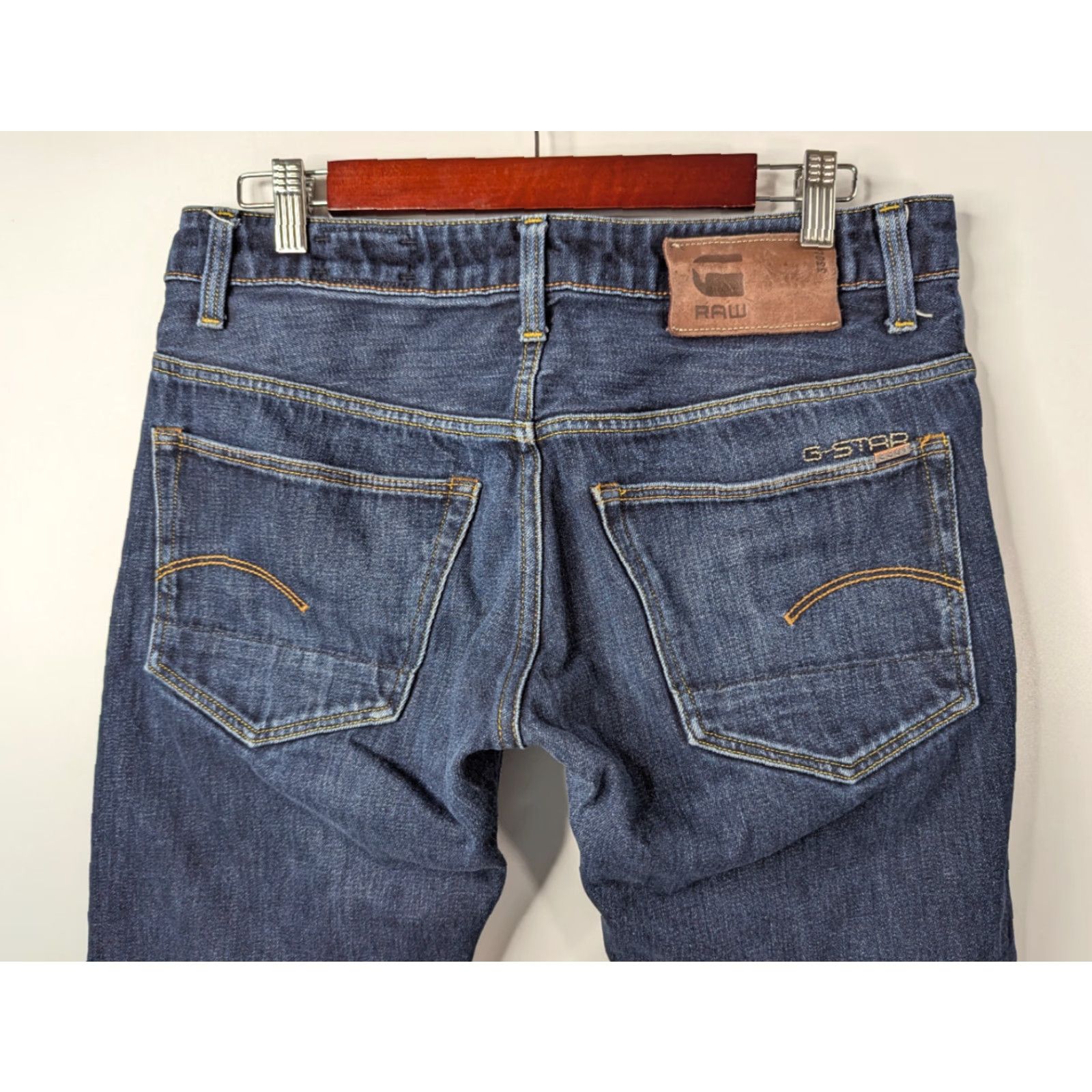 G-Star G-Star 3301 Jeans Main Selling Point City Mens 32 Dark Wash Denim Button Fly Vintage: No Stained Knees Size US 32 / EU 48 - 6 Thumbnail