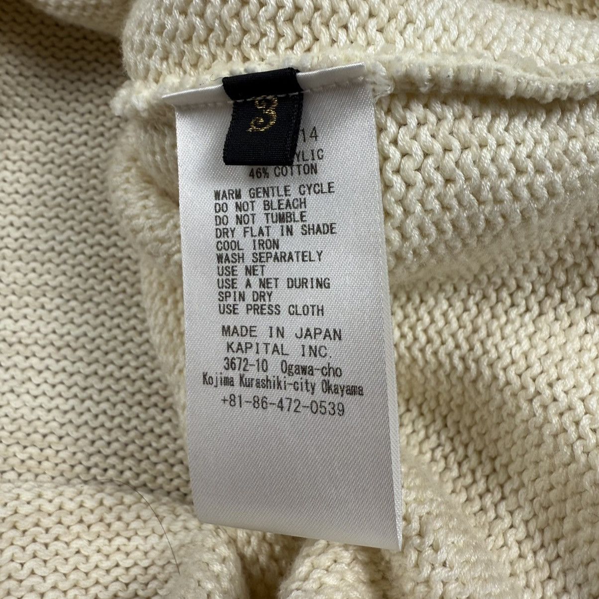 Kapital Kapital 5G Cotton Knit Hippie Sleeve Crew Sweater 'Ecru' Size US L / EU 52-54 / 3 - 5 Thumbnail
