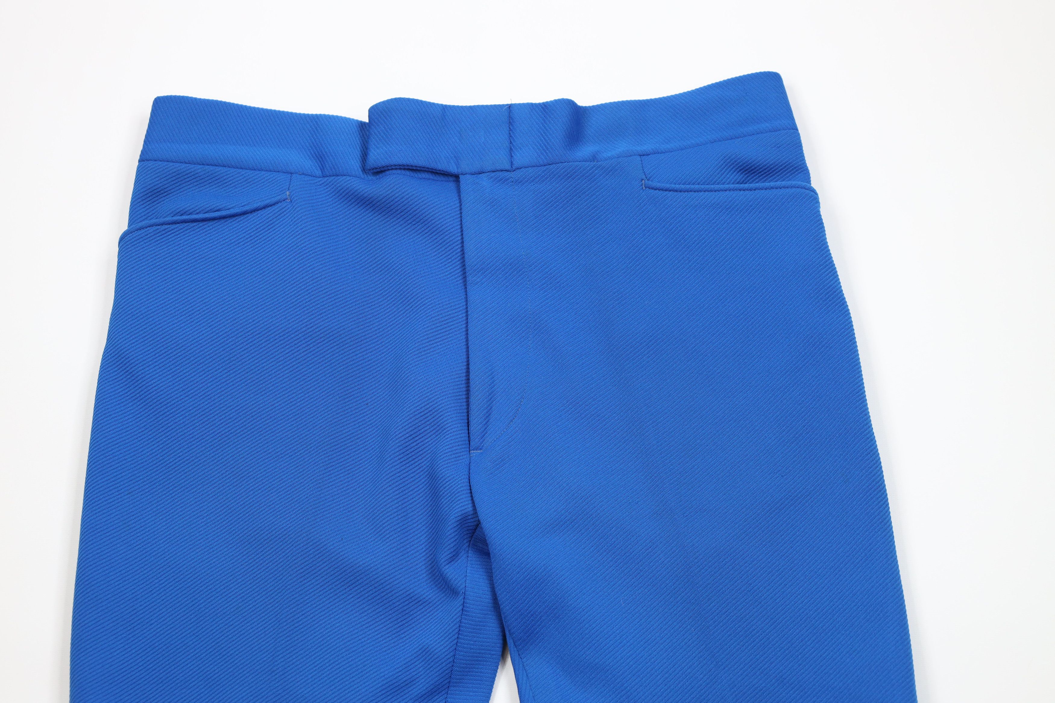 Vintage Vintage 70s Streetwear Wide Leg Chino Pants Royal Blue USA Size US 38 / EU 54 - 2 Thumbnail