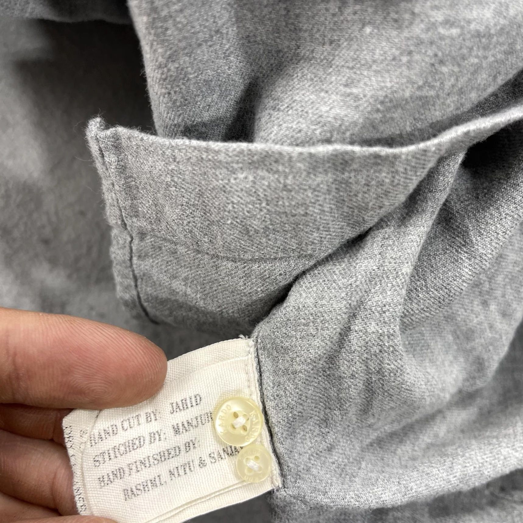 Kardo KARDO Shirt Mens Medium Gray Cotton Blend Long Sleeve Button Up Woven Casual Size US M / EU 48-50 / 2 - 6 Thumbnail