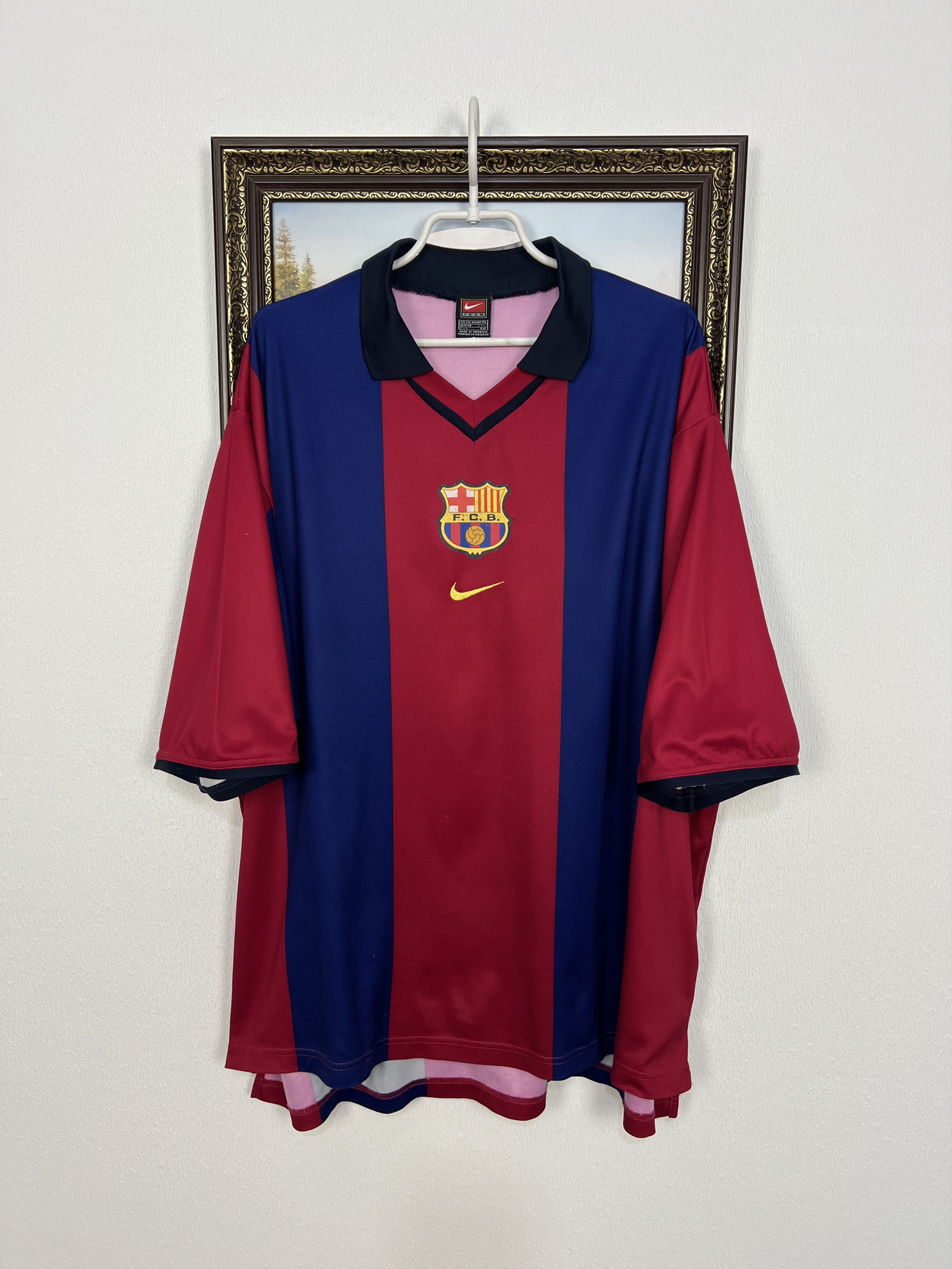 Nike Barcelona football shirt 1999 Soccer Nike Camiseta Mens Size US XXL / EU 58 / 5 - 1 Thumbnail