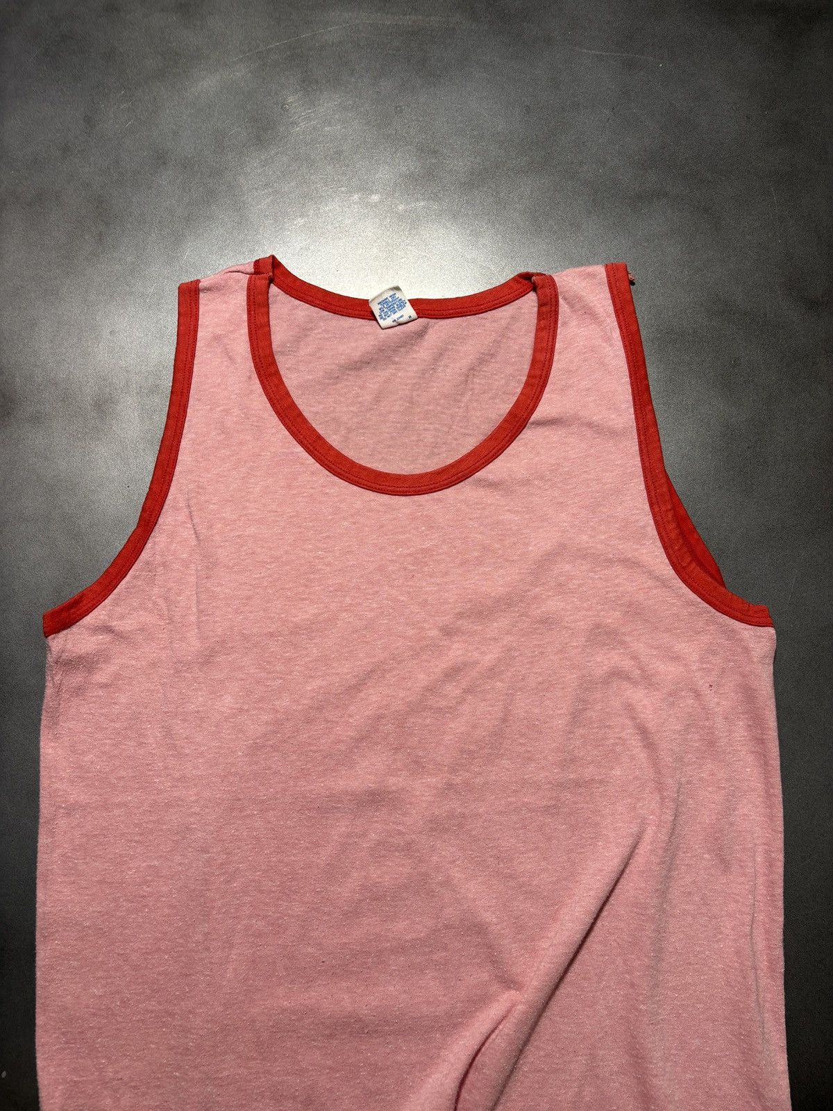 Vintage 1970s Tank Top Vintage Blank Tee Two Tone 70s Sportswear 80s Size US M / EU 48-50 / 2 - 5 Thumbnail