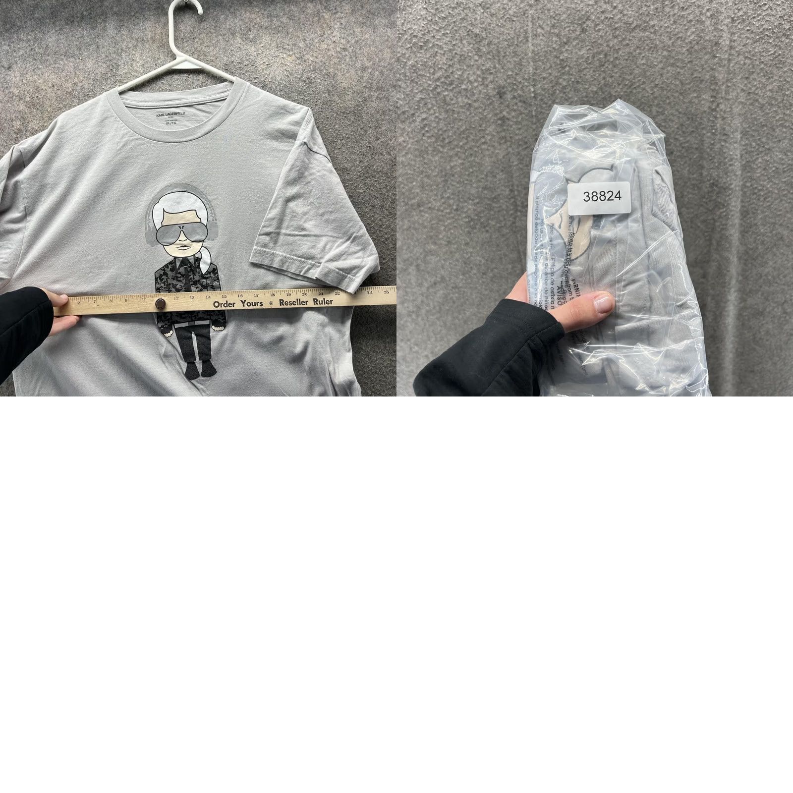 Karl Lagerfeld Karl Lagerfeld Shirt Mens XL Gray Cartoon Graphic Headphones Tee T-Shirt Casual Size US XL / EU 56 / 4 - 8 Thumbnail