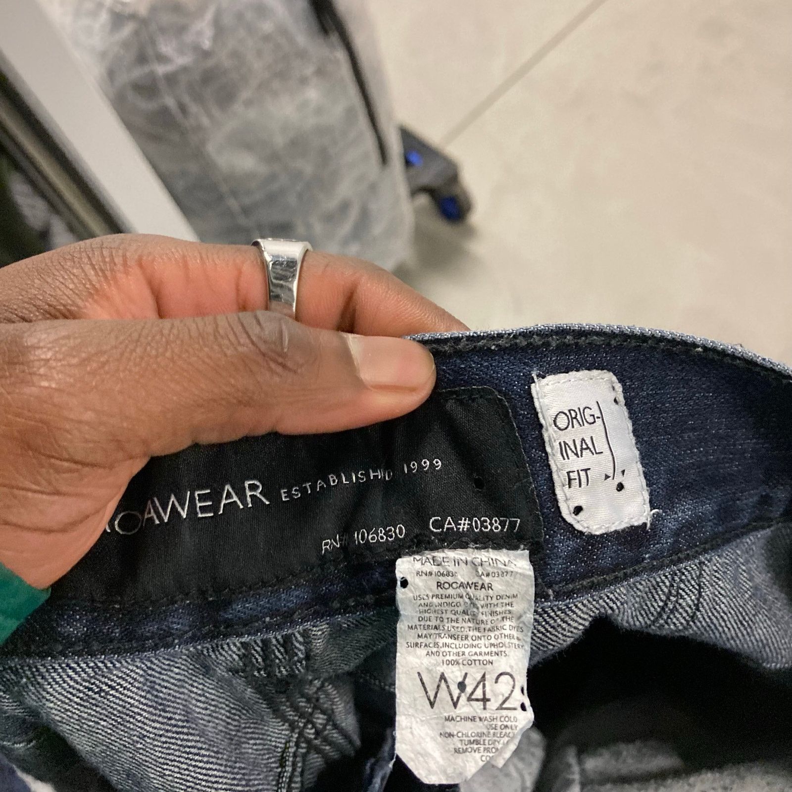 Rocawear × Vintage Baggy Y2K rocawear Jeans 42x31 Size US 41 - 6 Thumbnail
