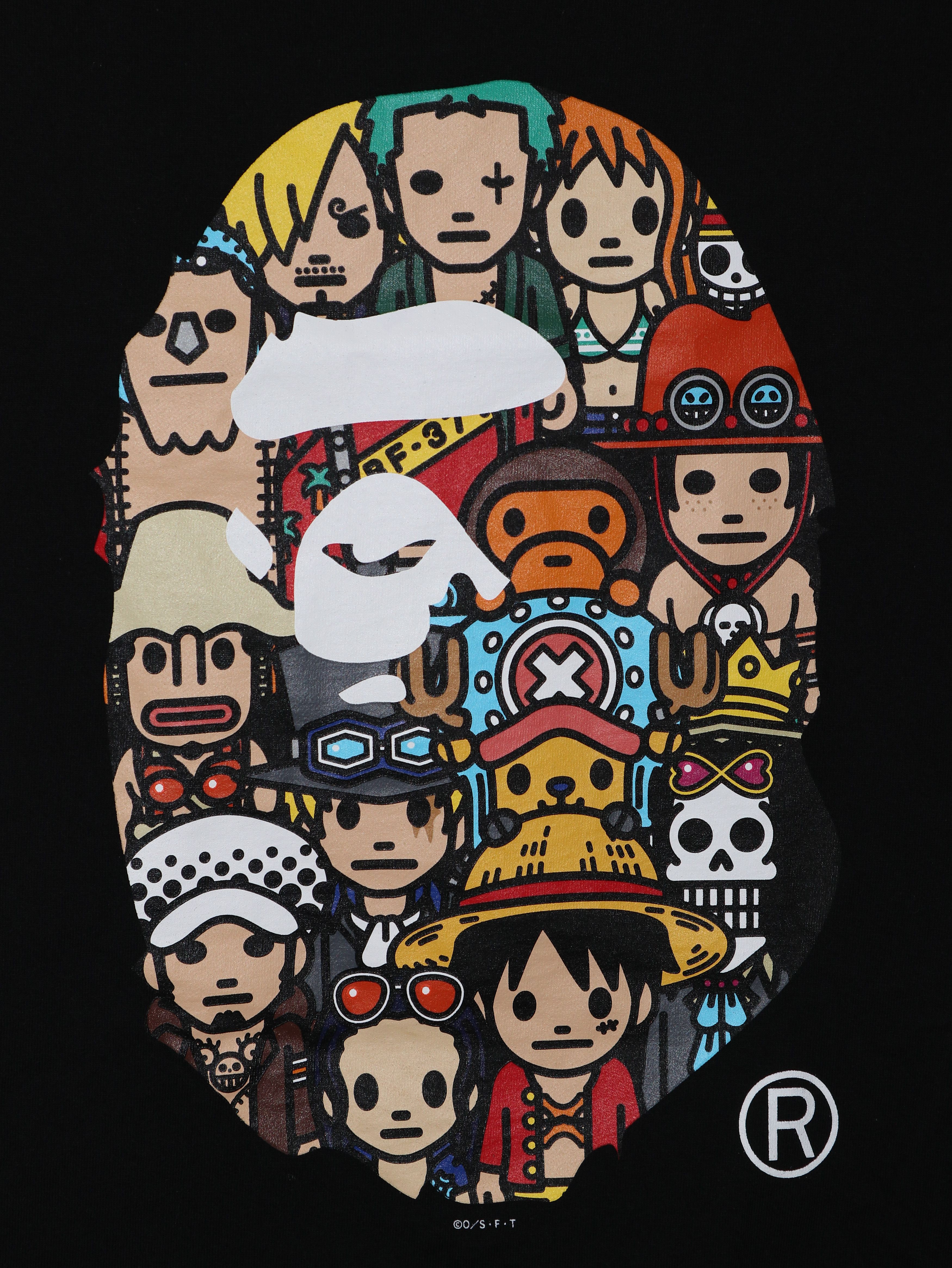 Bape × One Piece Bape x One Piece Baby Milo Ape Head Tee Size US S / EU 44-46 / 1 - 2 Thumbnail