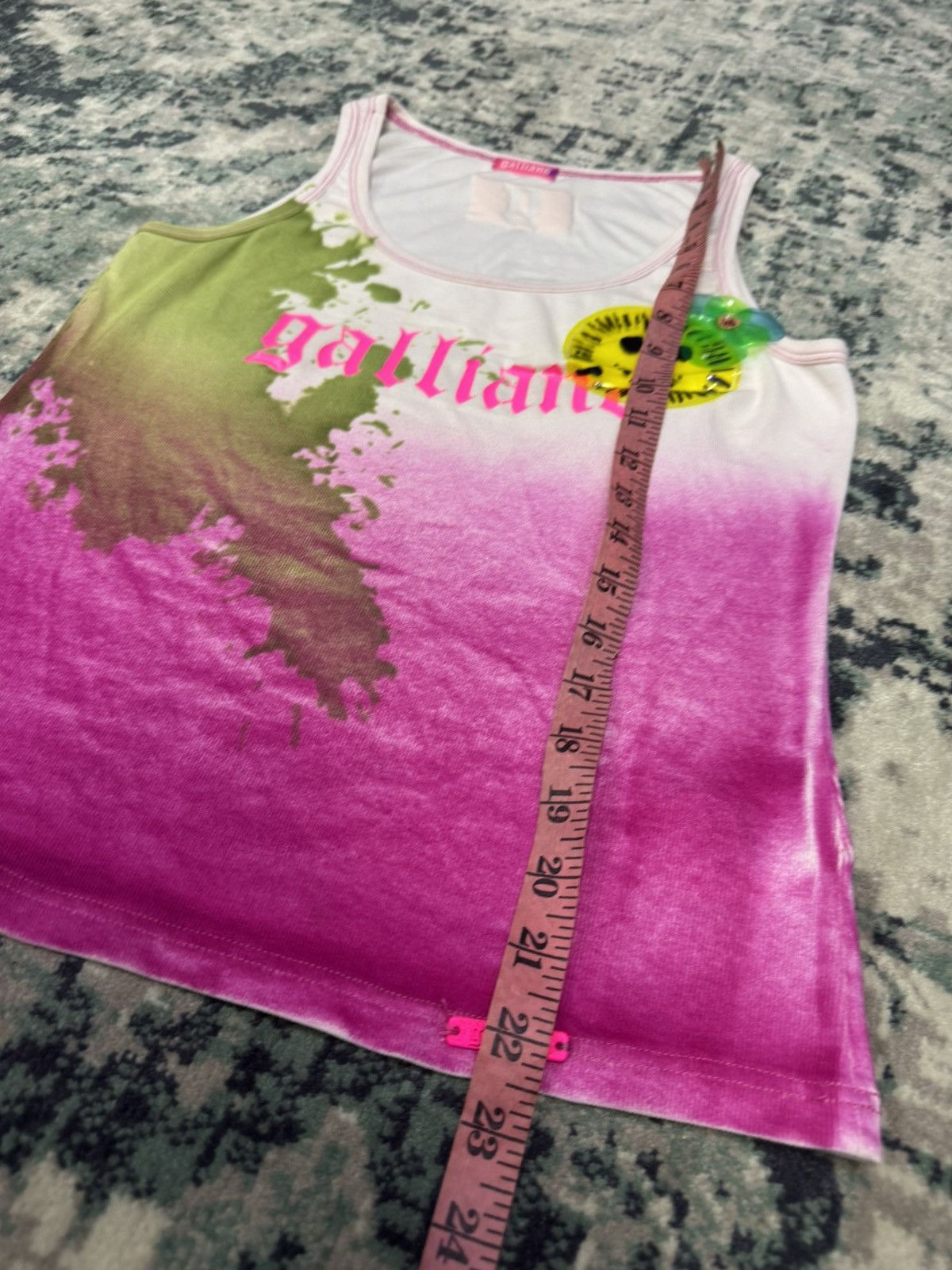 John Galliano JOHN GALLIANO SMILEY TIE DYE PRINT SLEEVELESS SHIRT Size S / US 4 / IT 40 - 3 Thumbnail